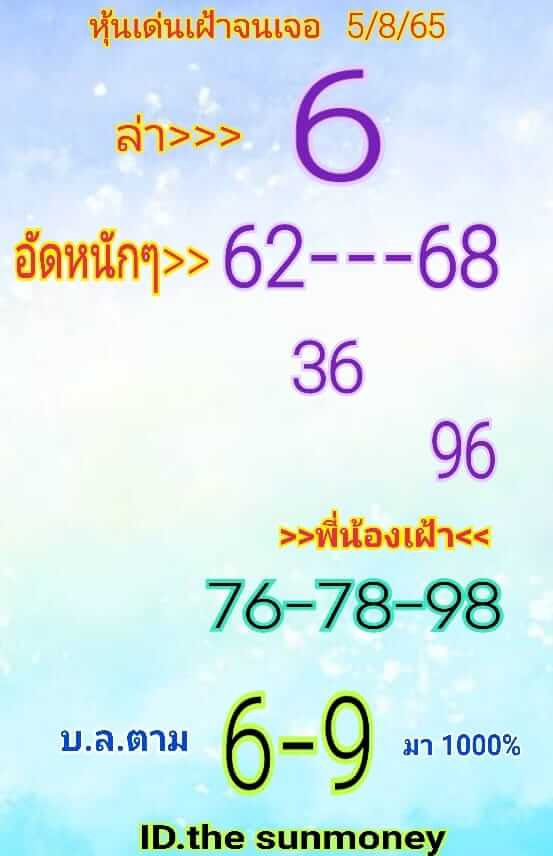 หวยหุ้น 5/8/65 ชุดที่ 9