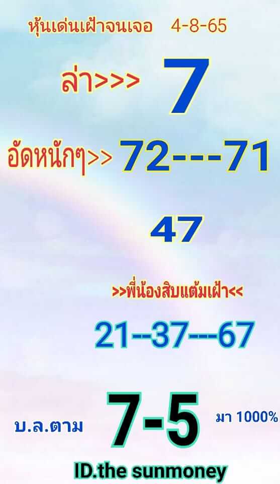 หวยหุ้น 4/8/65 ชุดที่ 5