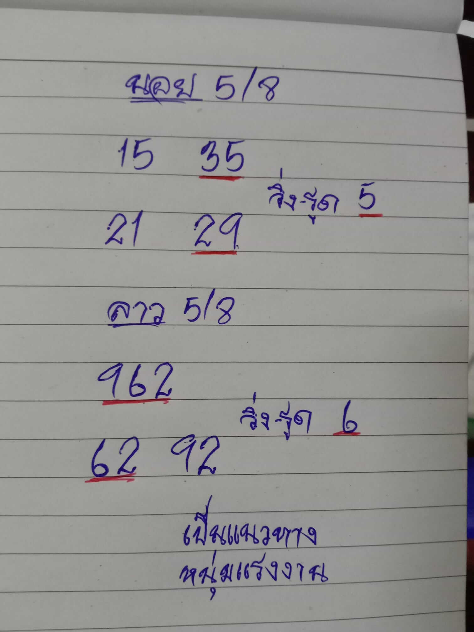 หวยฮานอย 5/8/65 ชุดที่ 4