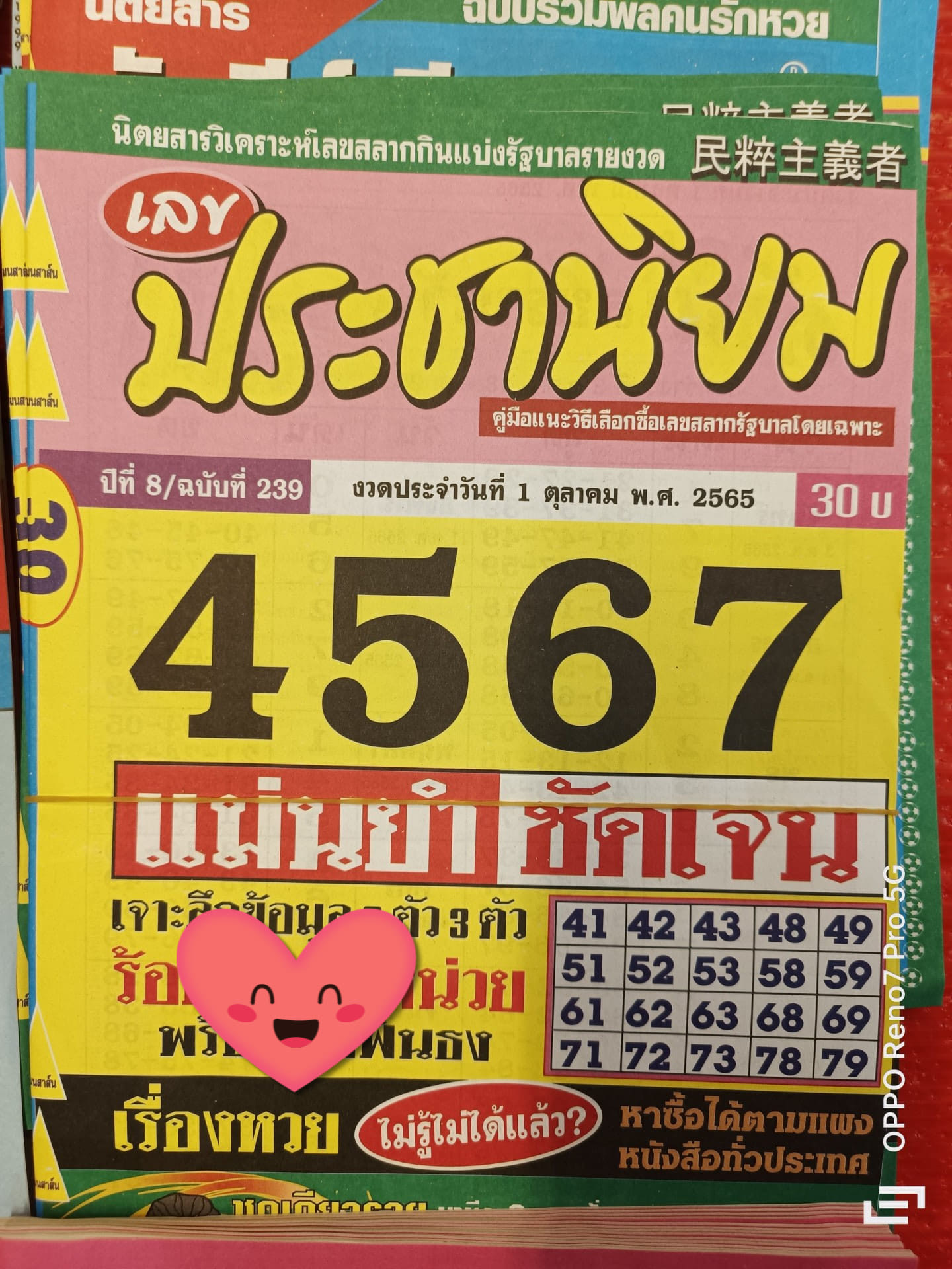 หวยประชานิยม 1/10/65