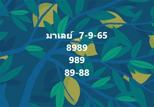 หวยมาเลย์ 7/9/65 ชุดที่ 3