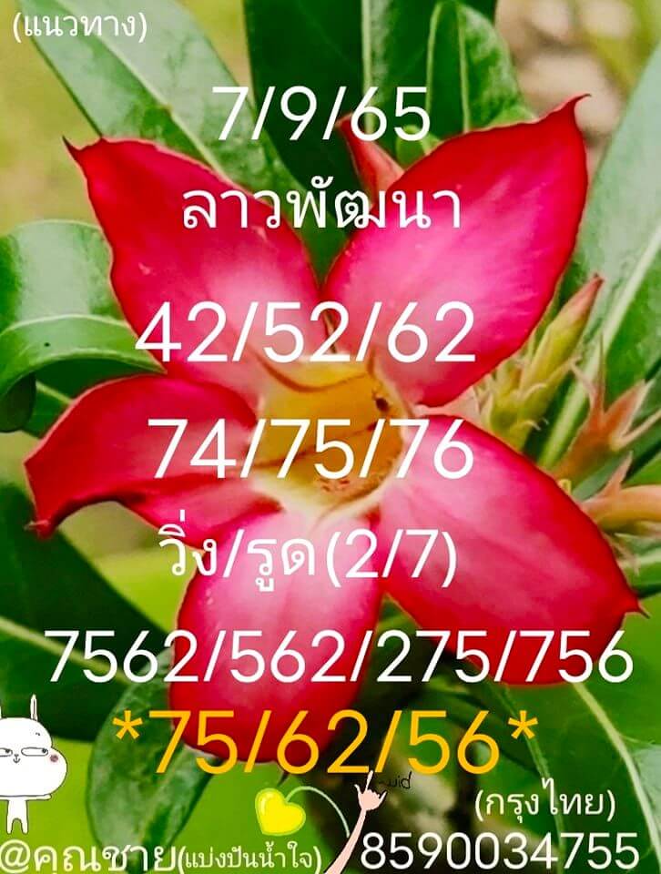 หวยลาว 7/9/65 ชุดที่ 5