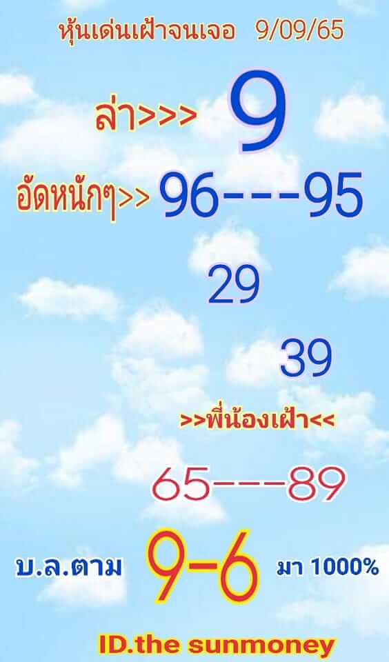 หวยหุ้น 9/9/65 ชุดที่ 2