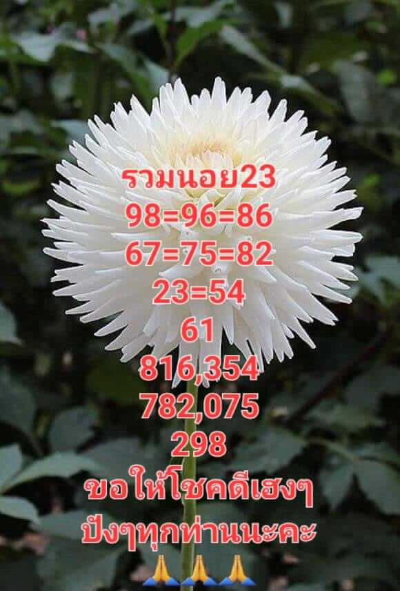 หวยฮานอย 23/9/65 ชุดที่ 1