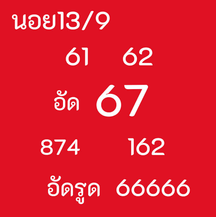 หวยฮานอย 13/9/65 ชุดที่ 1