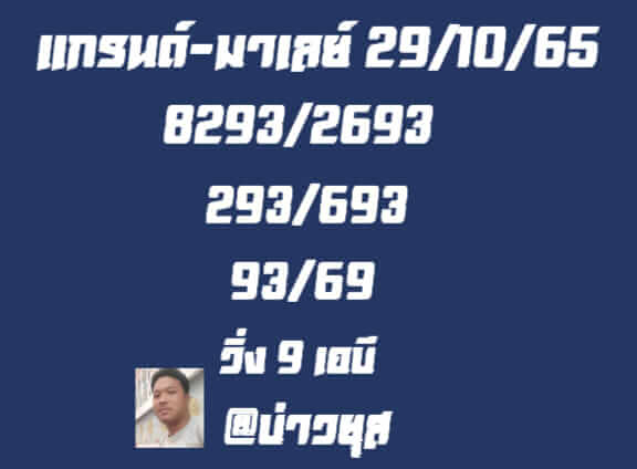 หวยมาเลย์ 29/10/65 ชุดที่ 9