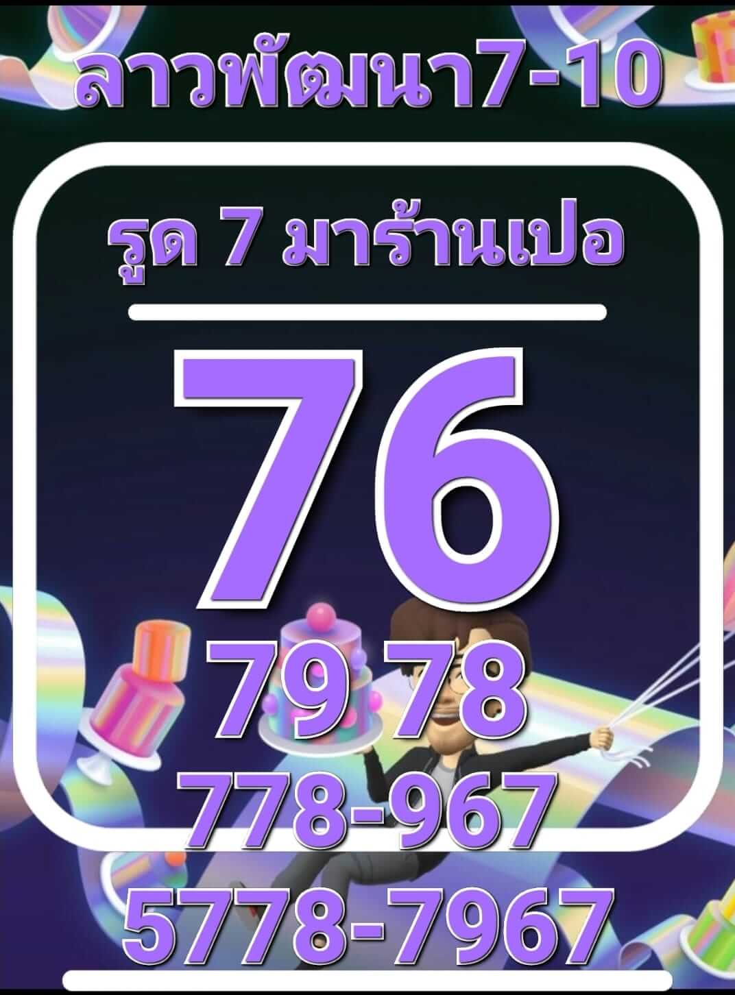 หวยลาว 7/10/65 ชุดที่ 1