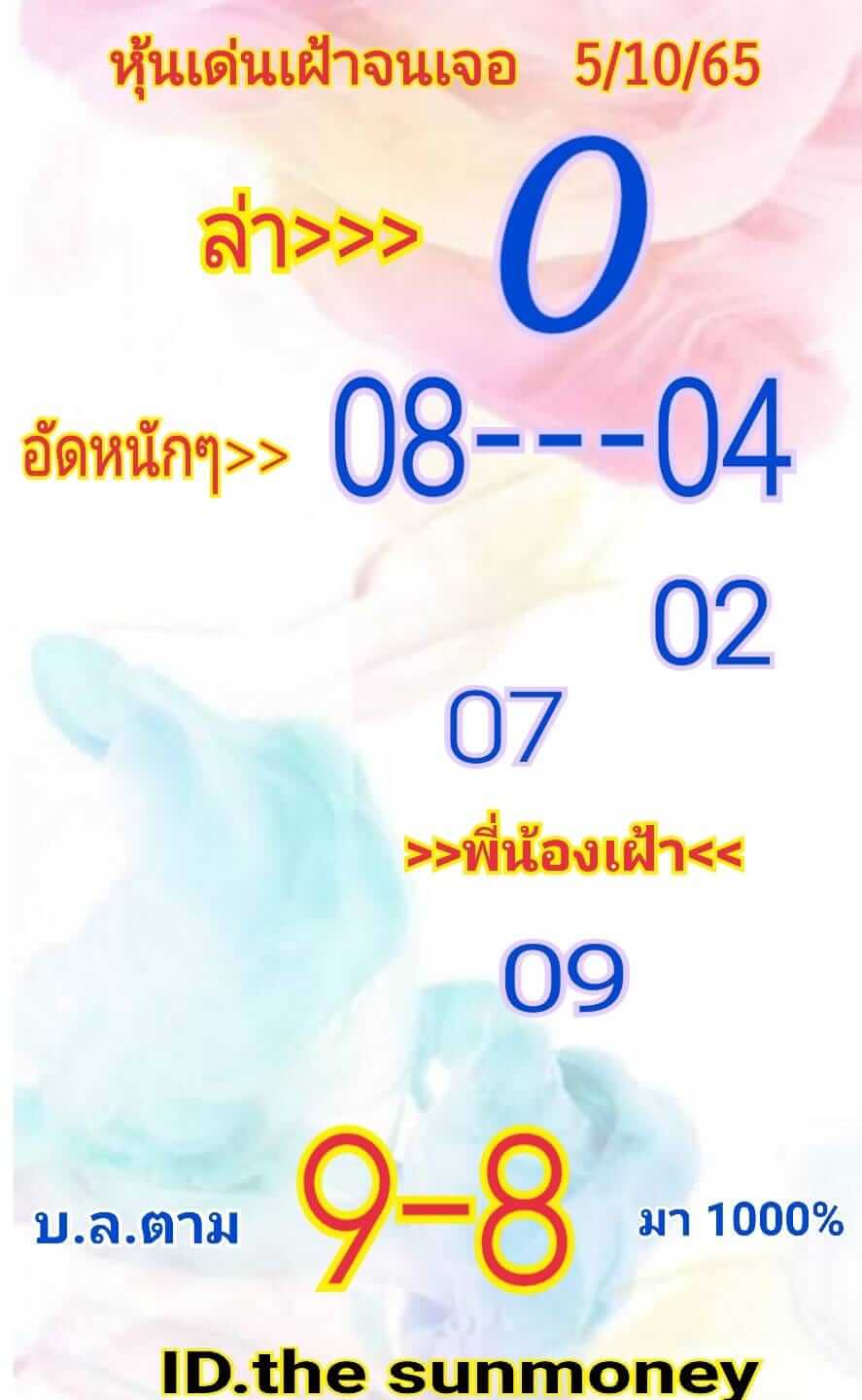 หวยหุ้น 5/10/65 ชุดที่ 10