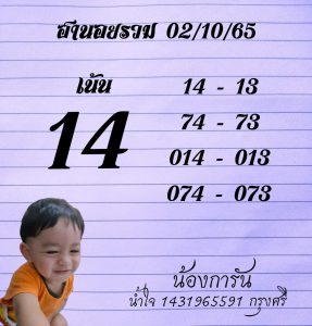 หวยฮานอย 2/10/65 ชุดที่ 3