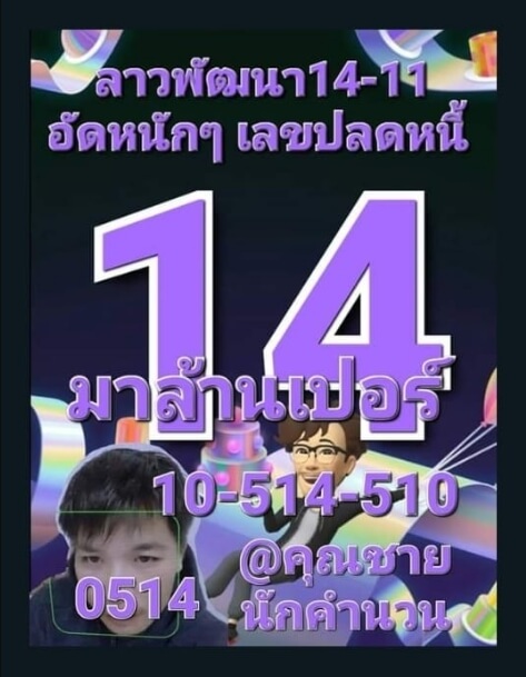 หวยลาว 14/11/65 ชุดที่ 10