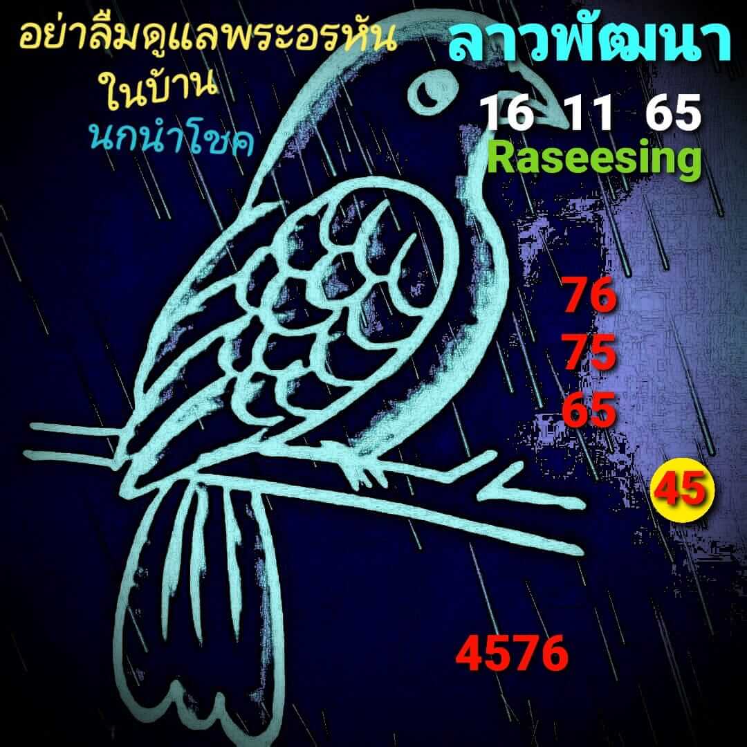 หวยลาว 16/11/65 ชุดที่ 3