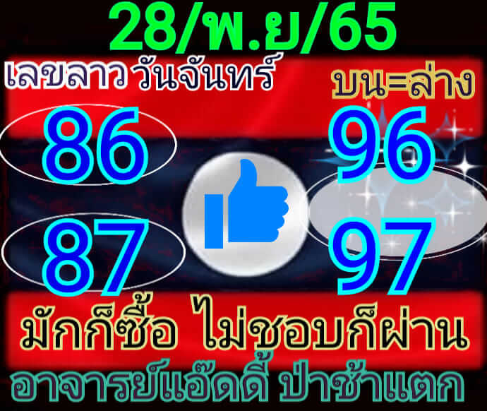 หวยลาว 28/11/65 ชุดที่ 5