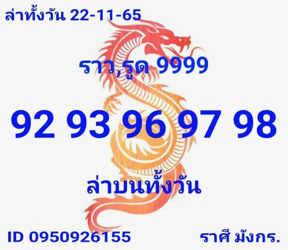 หวยหุ้น 22/11/65 ชุดที่ 10