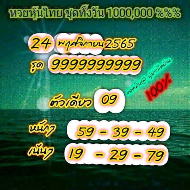 หวยหุ้น 24/11/65 ชุดที่ 8