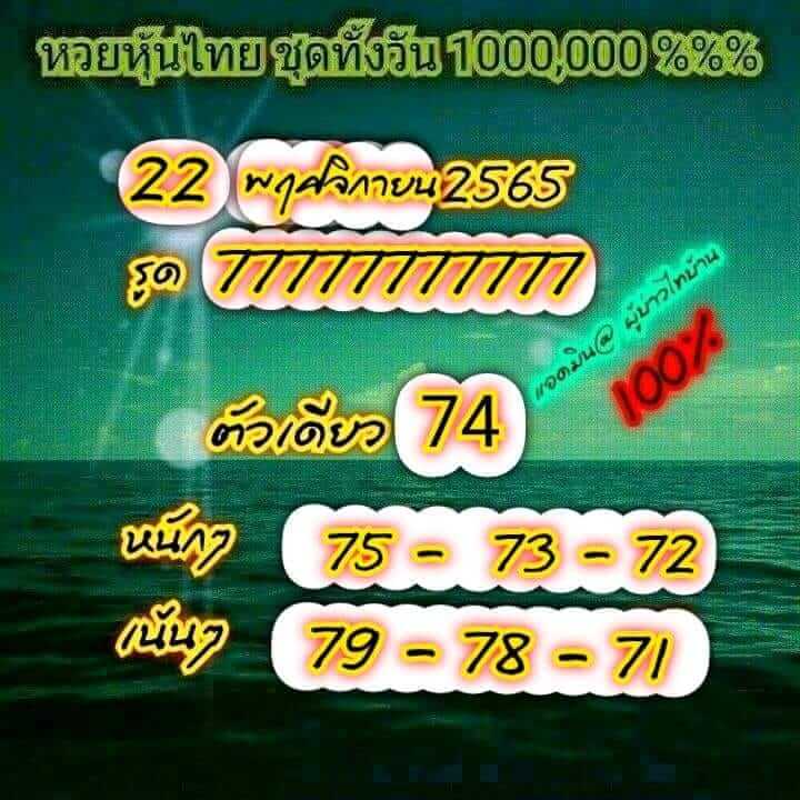 หวยหุ้น 22/11/65 ชุดที่ 4