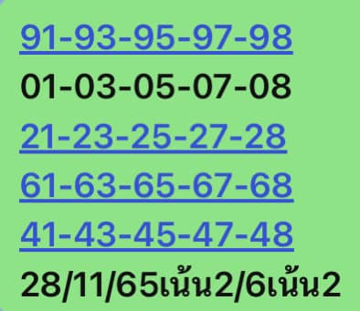 หวยหุ้น 28/11/65 ชุดที่ 1