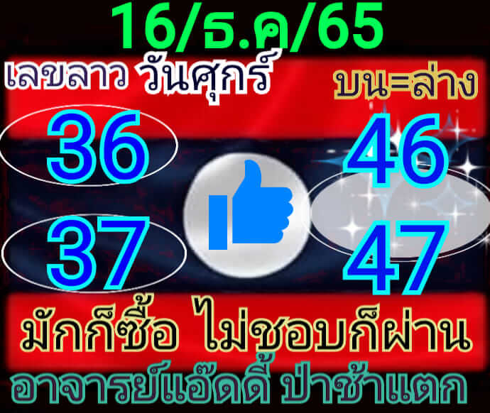 หวยลาว 16/12/65 ชุดที่ 8