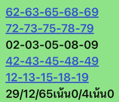 หวยหุ้น 29/12/65 ชุดที่ 2