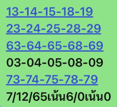 หวยหุ้น 7/12/65 ชุดที่ 1