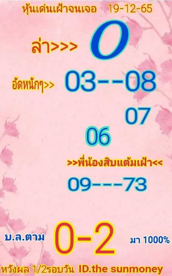 หวยหุ้น 19/12/65 ชุดที่ 10