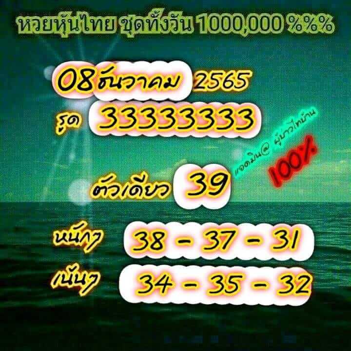 หวยหุ้น 8/12/65 ชุดที่ 8