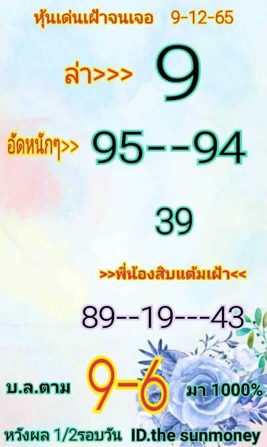 หวยหุ้น 9/12/65 ชุดที่ 8