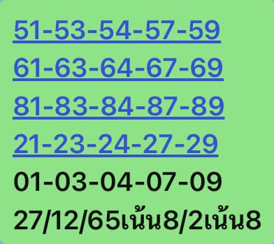 หวยหุ้น 27/12/65 ชุดที่ 8