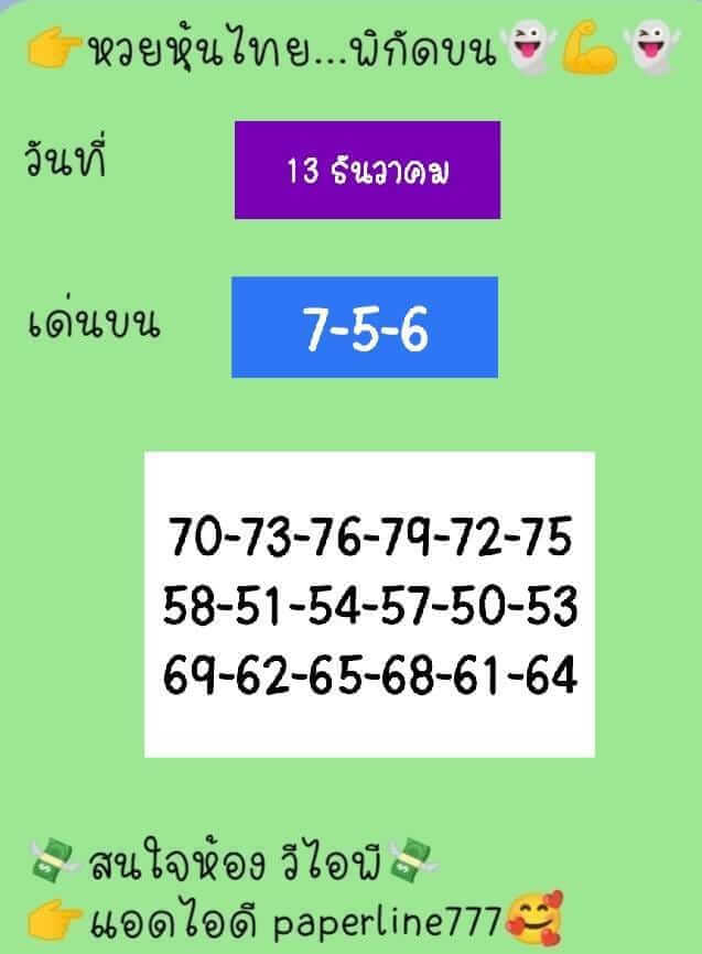หวยหุ้น 13/12/65 ชุดที่ 2