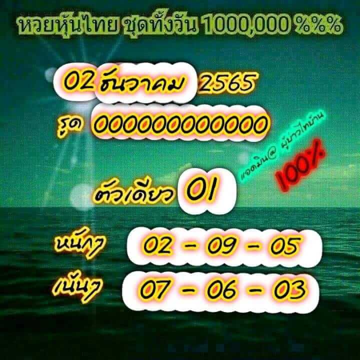 หวยหุ้น 2/12/65 ชุดที่ 1