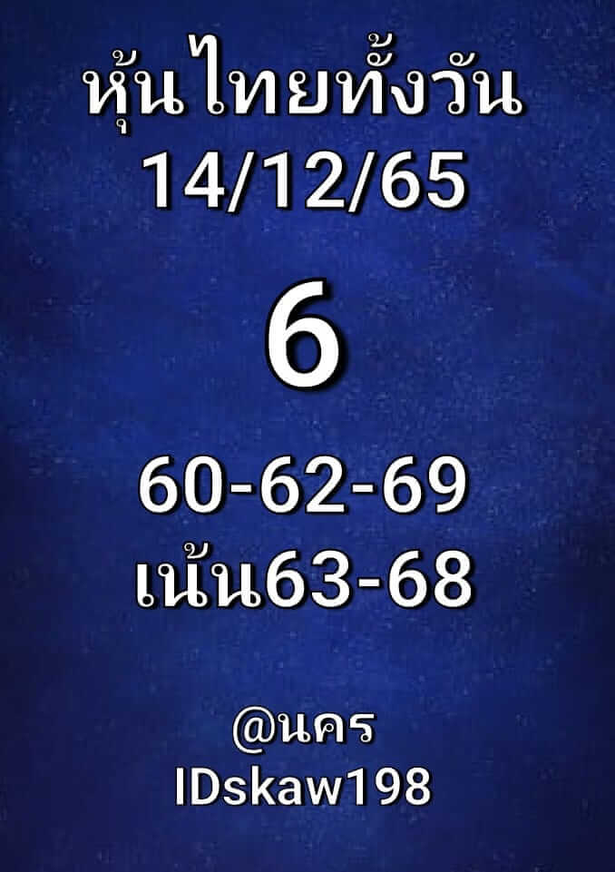 หวยหุ้น 14/12/65 ชุดที่ 1