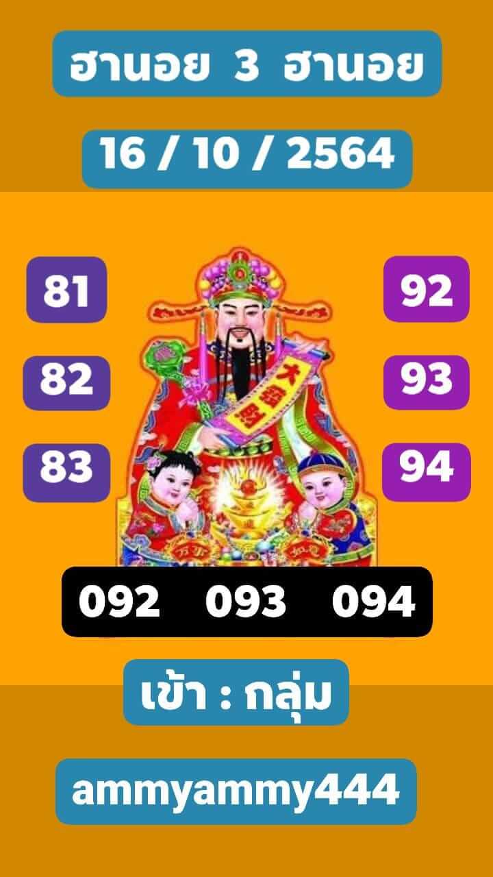 หวยฮานอย 16/12/65 ชุดที่ 3