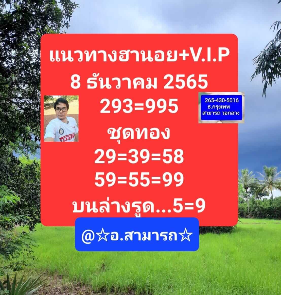 หวยฮานอย 8/12/65 ชุดที่ 6