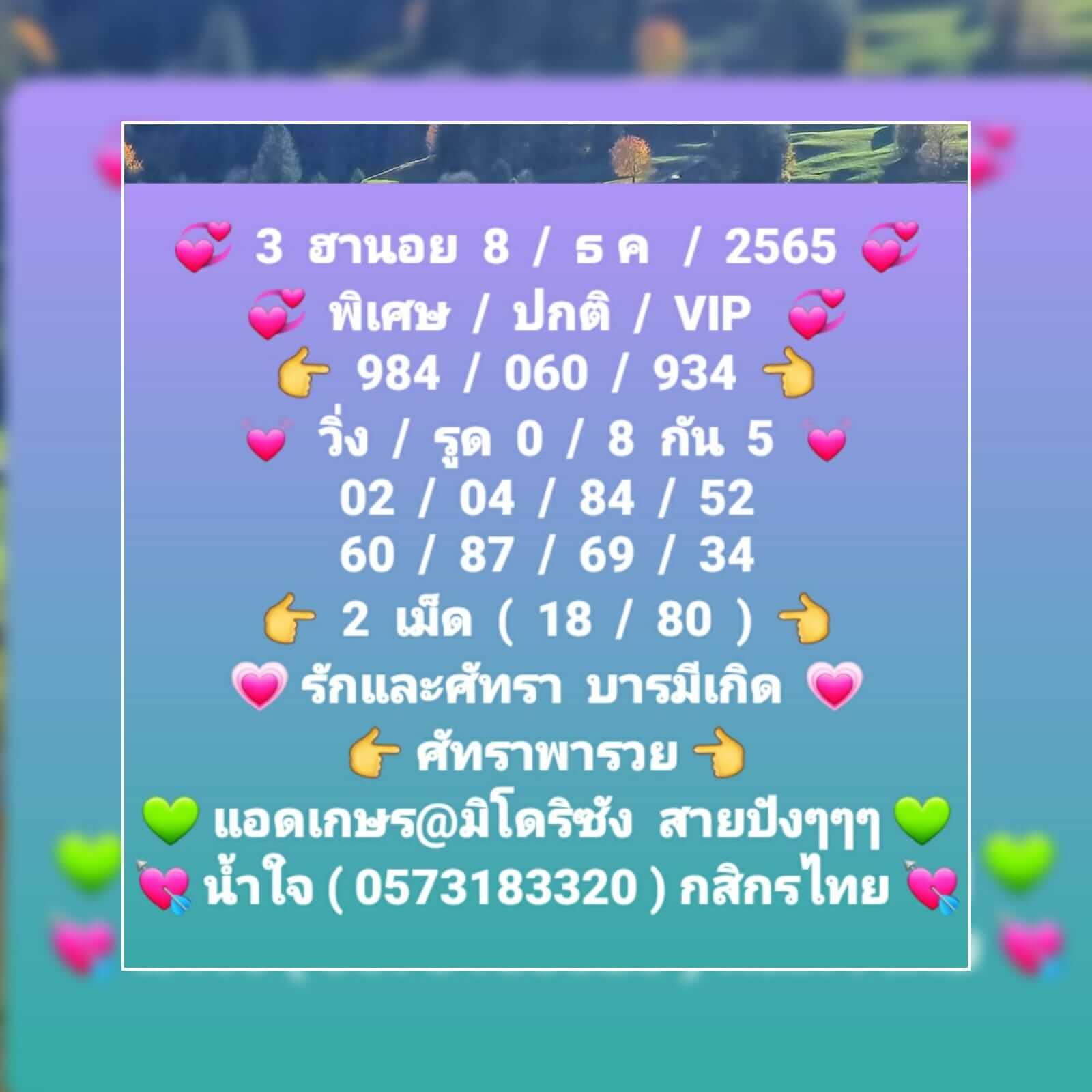 หวยฮานอย 8/12/65 ชุดที่ 2