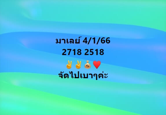 หวยมาเลย์ 7/1/66 ชุดที่ 1