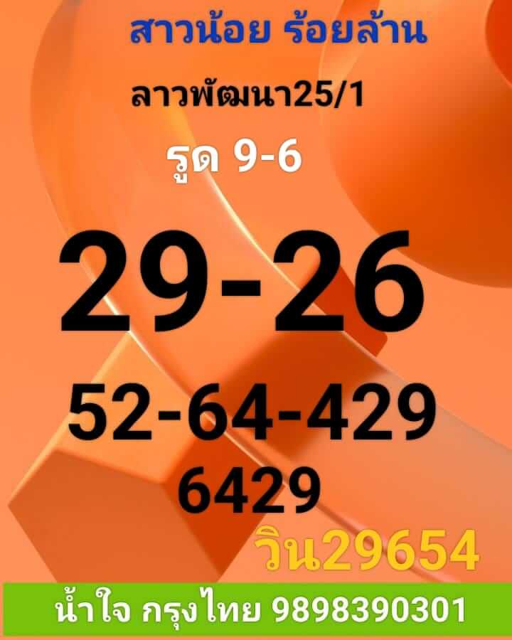 หวยลาว 25/1/66 ชุดที่ 3