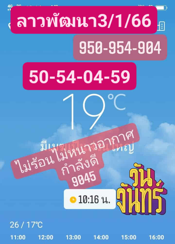 หวยลาว 3/1/66 ชุดที่ 3