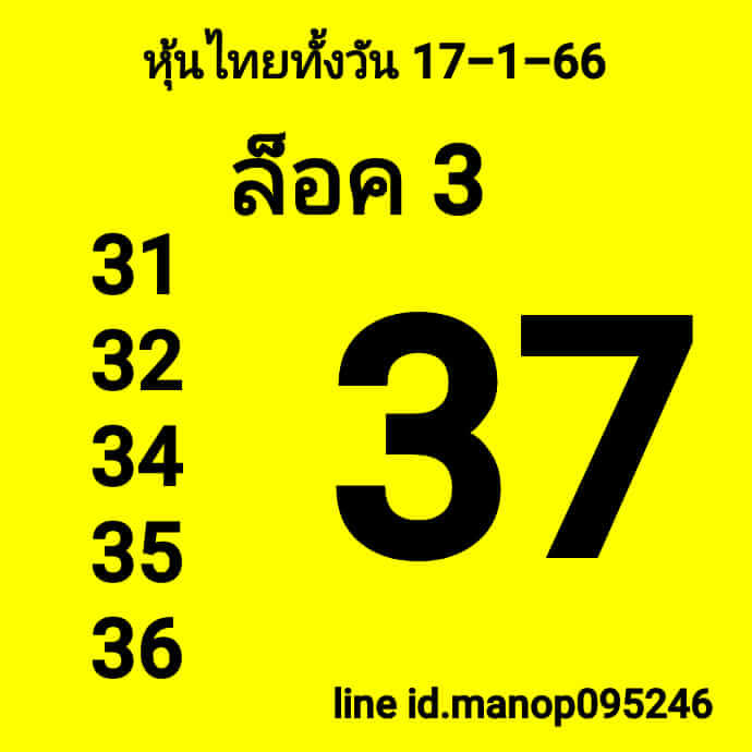 หวยหุ้น 17/1/66 ชุดที่ 9