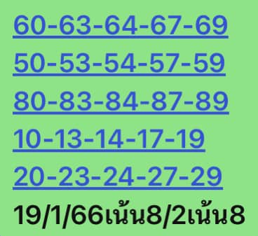 หวยหุ้น 19/1/66 ชุดที่ 1