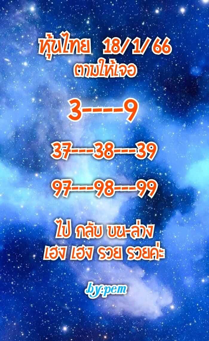 หวยหุ้น 18/1/66 ชุดที่ 8