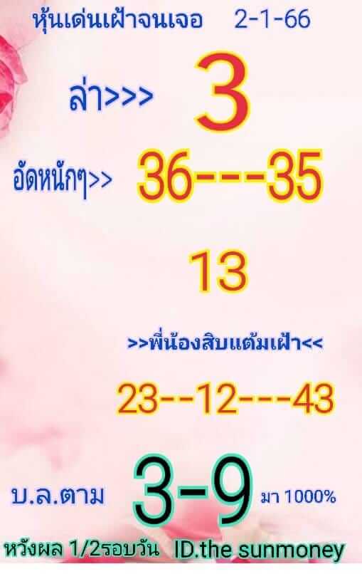 หวยหุ้น 3/1/66 ชุดที่ 9