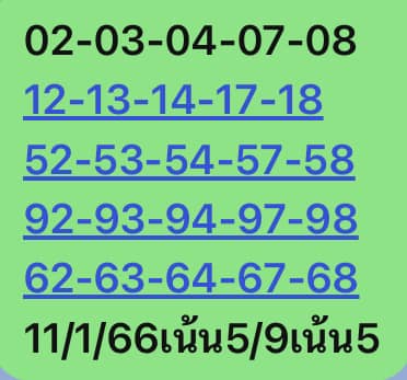 หวยหุ้น 11/1/66 ชุดที่ 5