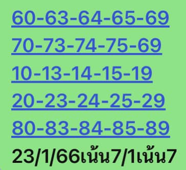 หวยหุ้น 23/1/66 ชุดที่ 7