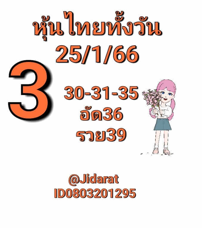 หวยหุ้น 25/1/66 ชุดที่ 8