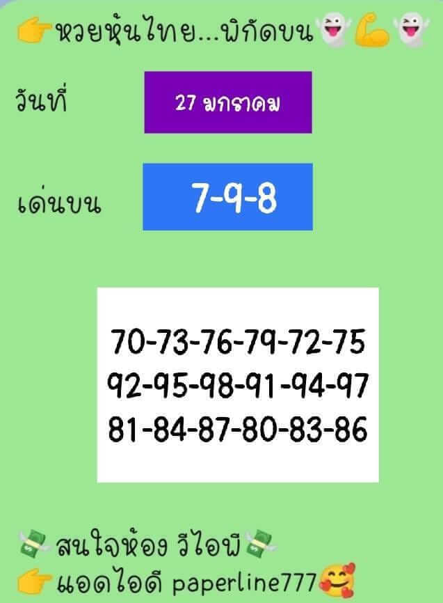 หวยหุ้น 27/1/66 ชุดที่ 9