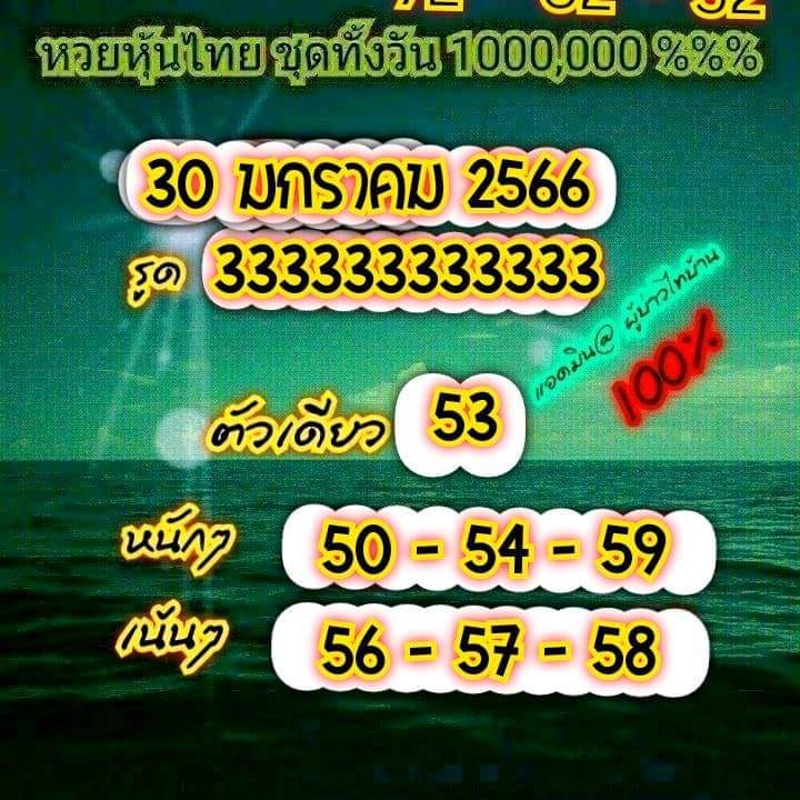 หวยหุ้น 30/1/66 ชุดที่ 9