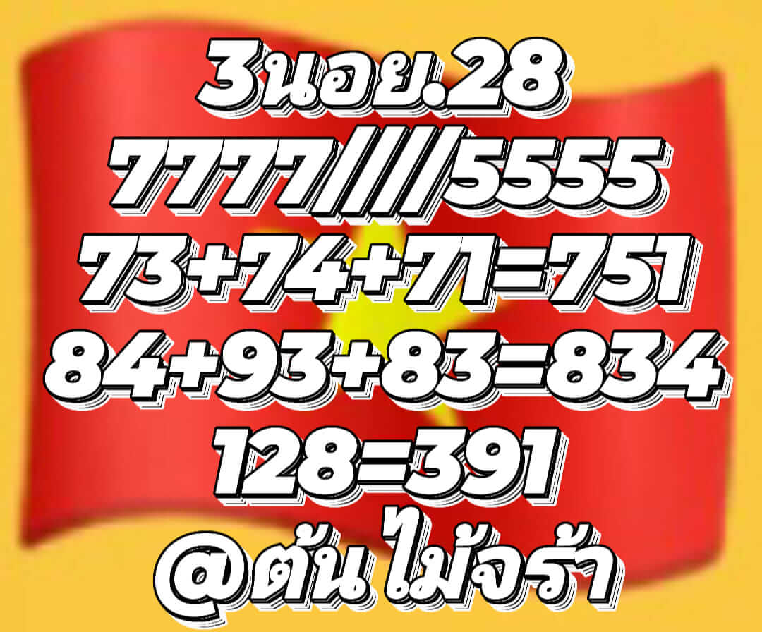 หวยฮานอย 28/1/66 ชุดที่ 3