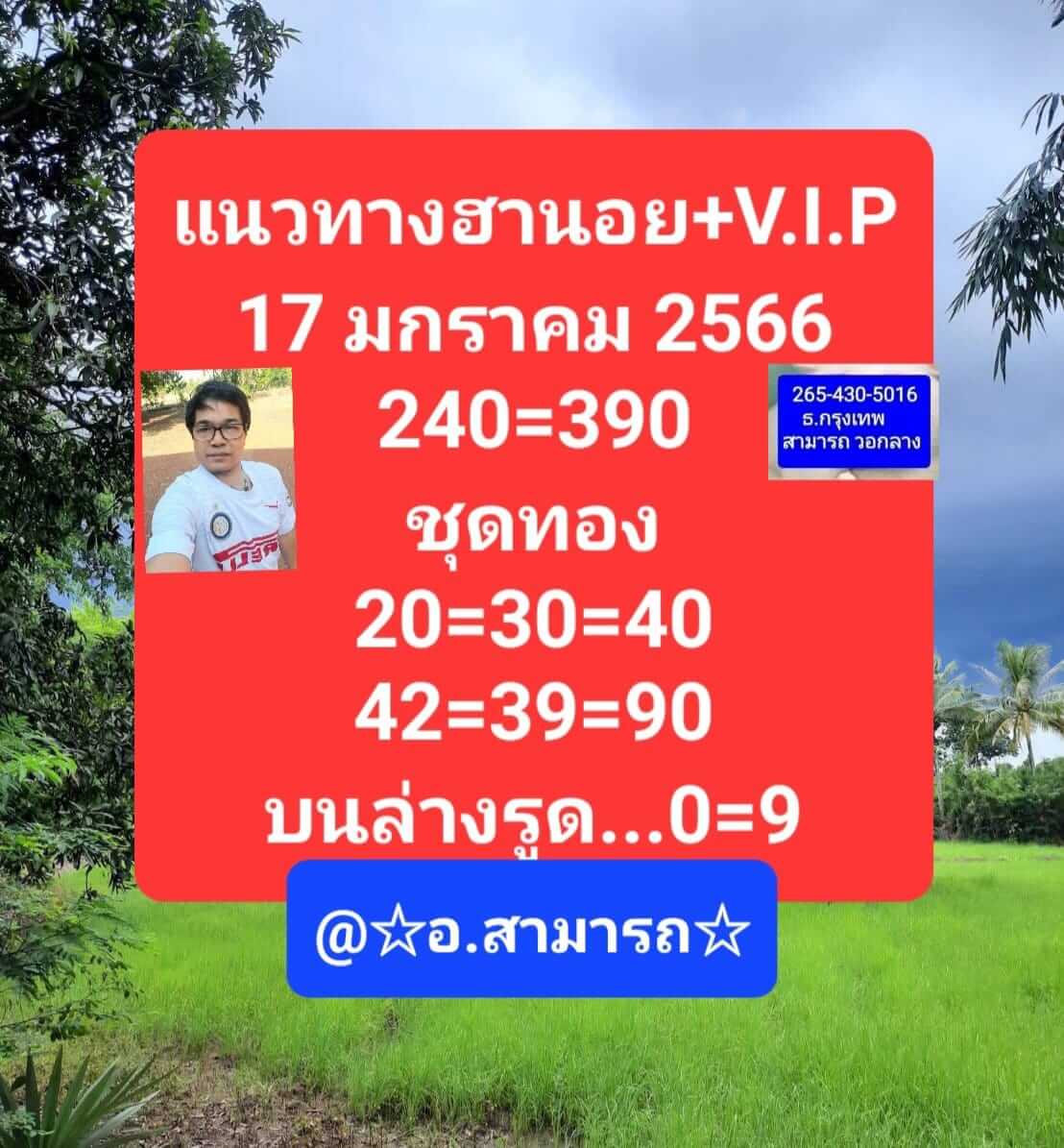 หวยฮานอย 17/1/66 ชุดที่ 7