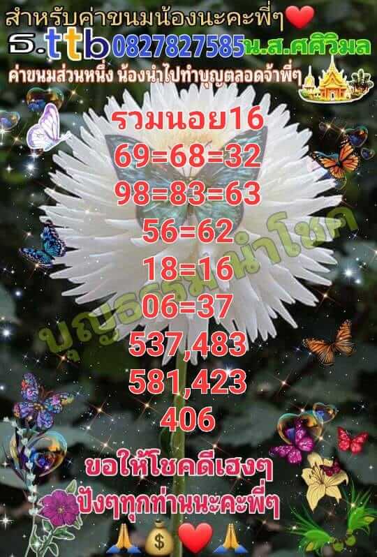 หวยฮานอย 16/1/66 ชุดที่ 6