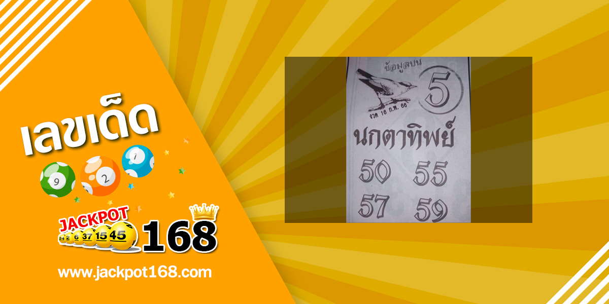 หวยนกตาทิพย์ 16/2/66 ข้อมูลบน ทีเด็ดกำลังมาแรง!