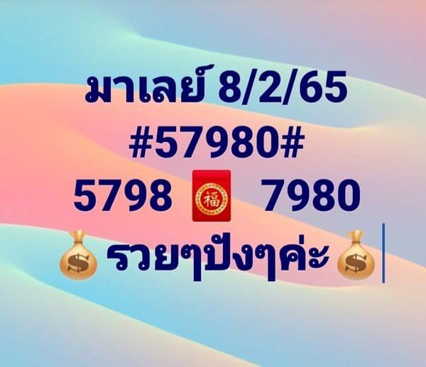 หวยมาเลย์ 8/2/66 ชุดที่ 1